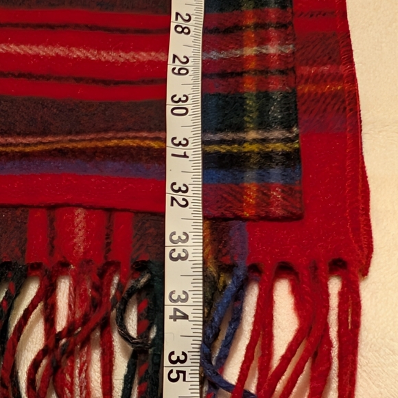 Patrick King Woollen Co. Red Plaid Scottish Scarf. NWT - Picture 4 of 5